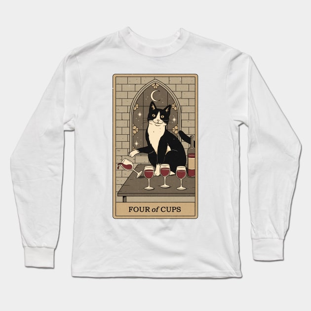 Four of Cups Long Sleeve T-Shirt by thiagocorrea